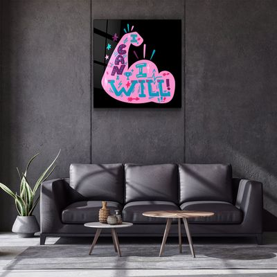 Autres décorations murales - ・"I can I will"・Glass Wall Art | Artdesigna Glass Printing Wall Arts. - ARTDESIGNA