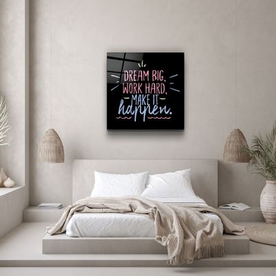 Other wall decoration - ・"Make It Happen"・Glass Wall Art | Artdesigna Glass Printing Wall Arts. - ARTDESIGNA