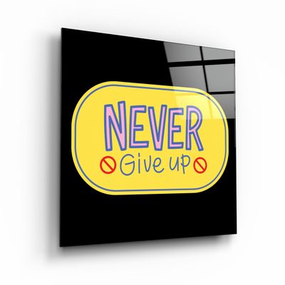 Autres décorations murales - ・"Never Give Up2"・Glass Wall Art | Artdesigna Glass Printing Wall Arts. - ARTDESIGNA