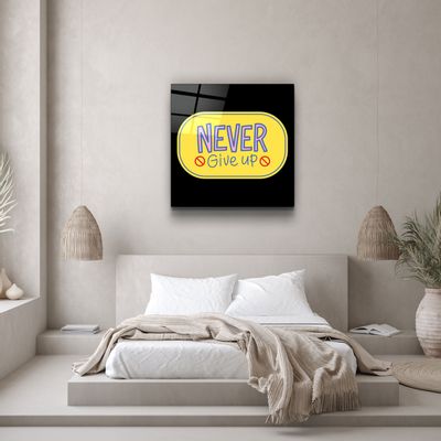Other wall decoration - ・"Never Give Up2"・Glass Wall Art | Artdesigna Glass Printing Wall Arts. - ARTDESIGNA