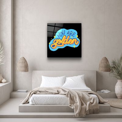 Autres décorations murales - ・"You Are Golden"・Glass Wall Art | Artdesigna Glass Printing Wall Arts. - ARTDESIGNA