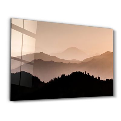 Autres décorations murales - Black Mountains | Glass Wall Art - ARTDESIGNA
