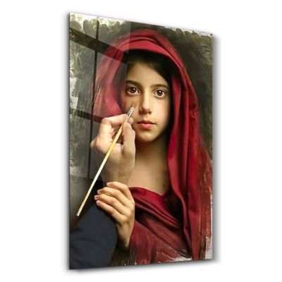 Other wall decoration - Red Dress - Paiting | Glass Wall Art - ARTDESIGNA