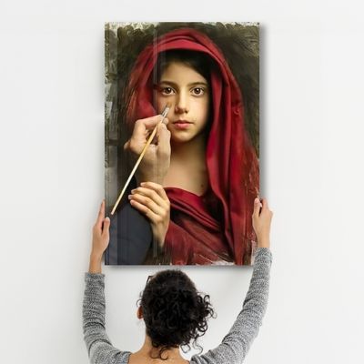 Autres décorations murales - Red Dress - Paiting | Glass Wall Art - ARTDESIGNA