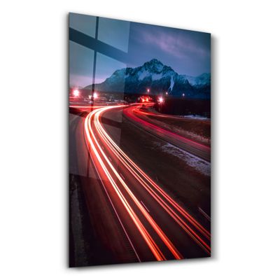 Other wall decoration - Road and Mountains | Glass Wall Art - ARTDESIGNA