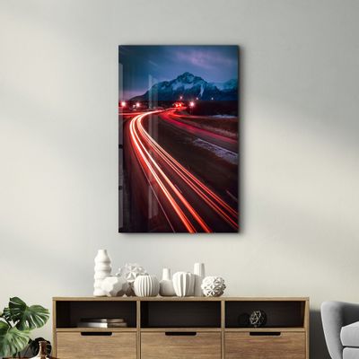 Autres décorations murales - Road and Mountains | Glass Wall Art - ARTDESIGNA