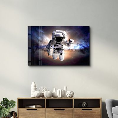 Autres décorations murales - Astronaut In the Space | Glass Wall Art - ARTDESIGNA