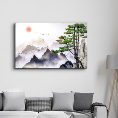 Other wall decoration - Abstract Flying Birds and Sunset | Glass Wall Art - ARTDESIGNA