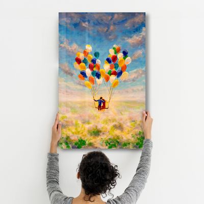 Other wall decoration - Abstract Colorful Baloons | Glass Wall Art - ARTDESIGNA