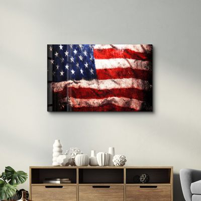 Autres décorations murales - Flag of the U.S. 2 | Glass Wall Art - ARTDESIGNA