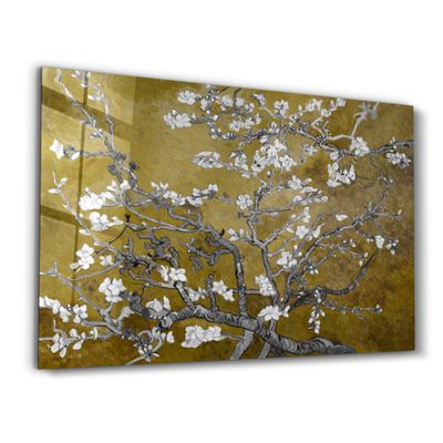 Other wall decoration - Abstract Flowers V2 1 | Glass Wall Art - ARTDESIGNA