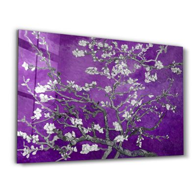 Autres décorations murales - Abstract Flowers V4 | Glass Wall Art - ARTDESIGNA