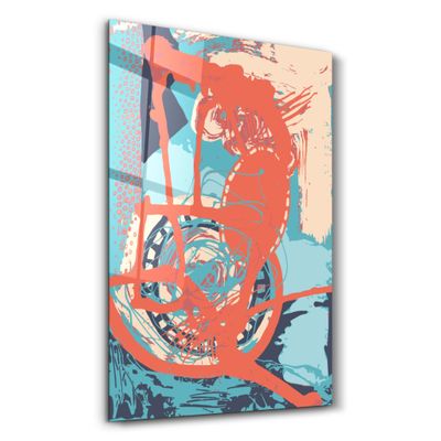 Autres décorations murales - Abstract Shapes V2 1 | Glass Wall Art - ARTDESIGNA