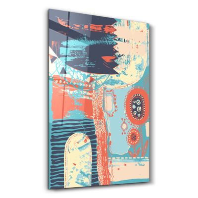 Autres décorations murales - Abstract Shapes V3 1 | Glass Wall Art - ARTDESIGNA
