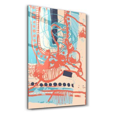 Other wall decoration - Abstract Shapes V4 1 | Glass Wall Art - ARTDESIGNA