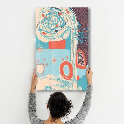 Autres décorations murales - Abstract Shapes V5 1 | Glass Wall Art - ARTDESIGNA