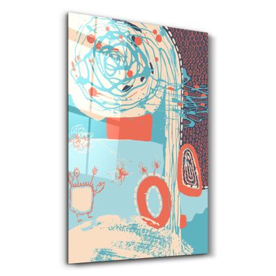 Other wall decoration - Abstract Shapes V5 1 | Glass Wall Art - ARTDESIGNA