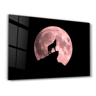 Other wall decoration - Wolf and Moon | Glass Wall Art - ARTDESIGNA