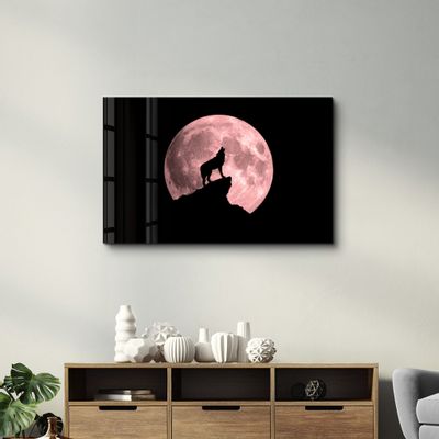 Other wall decoration - Wolf and Moon | Glass Wall Art - ARTDESIGNA
