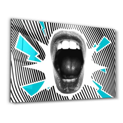 Autres décorations murales - Abstract Scream | Glass Wall Art - ARTDESIGNA