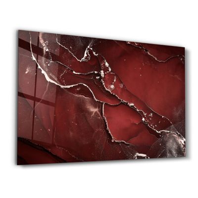 Other wall decoration - Abstract Red Pattern | Glass Wall Art - ARTDESIGNA