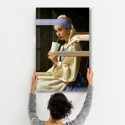 Other wall decoration - Surprised Woman | Glass Wall Art - ARTDESIGNA