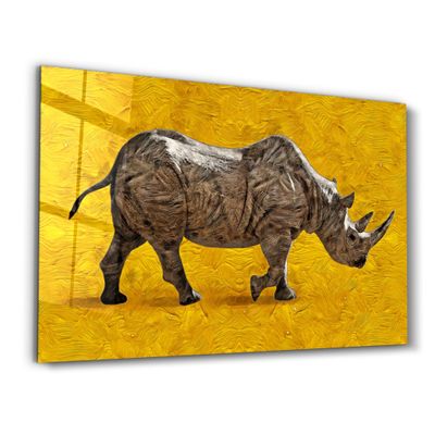 Other wall decoration - Abstract Rhino | Glass Wall Art - ARTDESIGNA