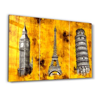 Autres décorations murales - Abstract Historical Buildings | Glass Wall Art - ARTDESIGNA
