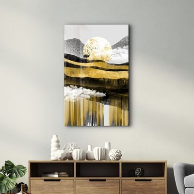 Other wall decoration - Abstract Deer & Birds | Glass Wall Art - ARTDESIGNA