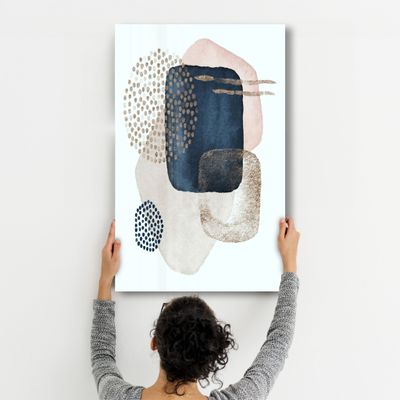 Other wall decoration - Abstract Shapes V7 | Glass Wall Art - ARTDESIGNA