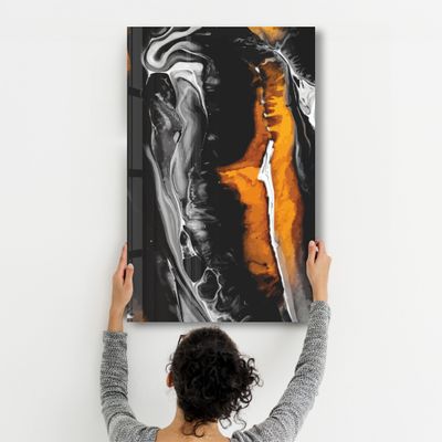 Other wall decoration - Abstract Shapes V10 | Glass Wall Art - ARTDESIGNA