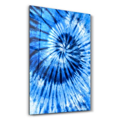 Autres décorations murales - Blue Feather 3 | Glass Wall Art - ARTDESIGNA