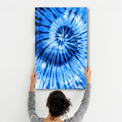 Other wall decoration - Blue Feather 3 | Glass Wall Art - ARTDESIGNA