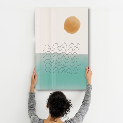 Other wall decoration - Abstract Shapes V14 | Glass Wall Art - ARTDESIGNA