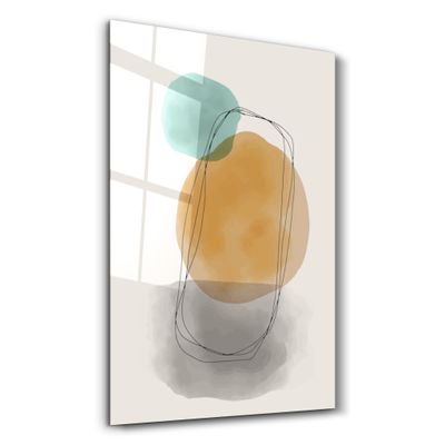 Other wall decoration - Abstract Shapes V15 | Glass Wall Art - ARTDESIGNA