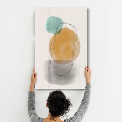 Other wall decoration - Abstract Shapes V15 | Glass Wall Art - ARTDESIGNA