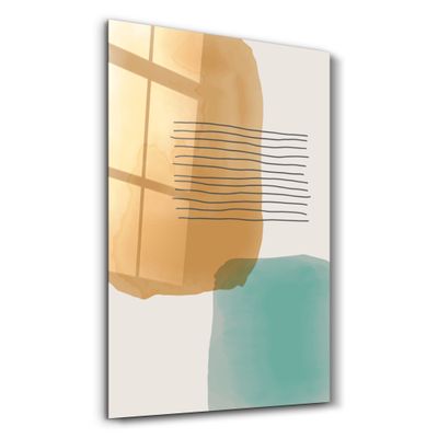 Autres décorations murales - Abstract Shapes V16 | Glass Wall Art - ARTDESIGNA