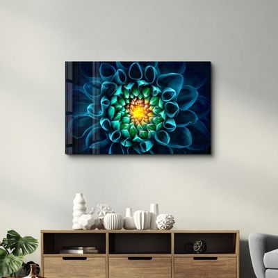 Autres décorations murales - Sun Inside the Flower | Glass Wall Art - ARTDESIGNA