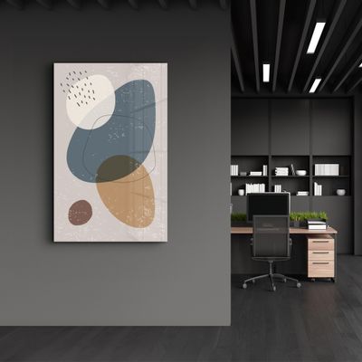 Autres décorations murales - Abstract Shapes V11 | Glass Wall Art - ARTDESIGNA