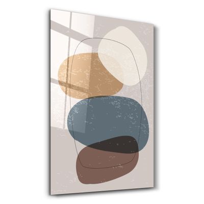 Autres décorations murales - Abstract Shapes V12 | Glass Wall Art - ARTDESIGNA