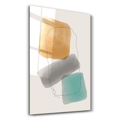 Autres décorations murales - Abstract Shapes V13 | Glass Wall Art - ARTDESIGNA