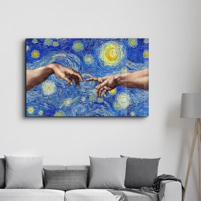 Autres décorations murales - Abstract Van Gogh | Glass Wall Art - ARTDESIGNA