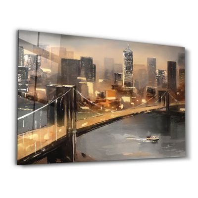 Other wall decoration - Oil Painting Bridge | Glass Wall Art - ARTDESIGNA