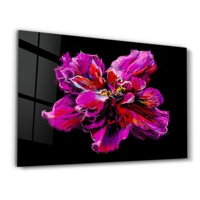 Other wall decoration - Purple Flower 3 | Glass Wall Art - ARTDESIGNA