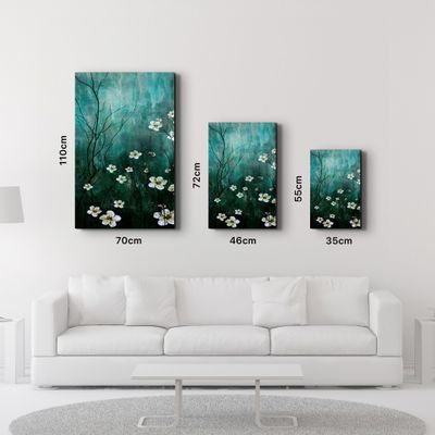 Autres décorations murales - Yellow Flowers V2 | Glass Wall Art - ARTDESIGNA