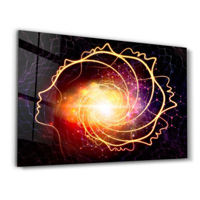 Other wall decoration - Abstract Space Portrait | Glass Wall Art - ARTDESIGNA