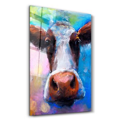 Other wall decoration - Cow Smiling | Glass Wall Art - ARTDESIGNA