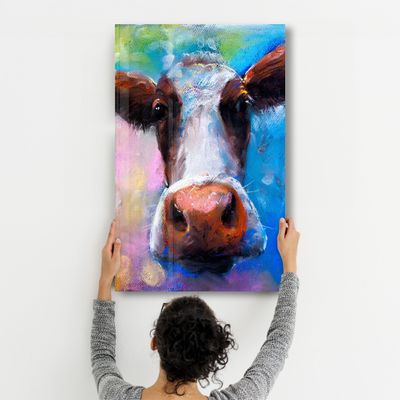 Autres décorations murales - Cow Smiling | Glass Wall Art - ARTDESIGNA