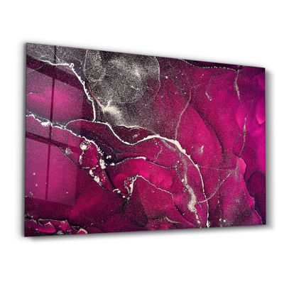 Other wall decoration - Purple Wave Pattern V2 | Glass Wall Art - ARTDESIGNA