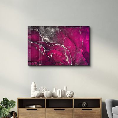 Other wall decoration - Purple Wave Pattern V2 | Glass Wall Art - ARTDESIGNA